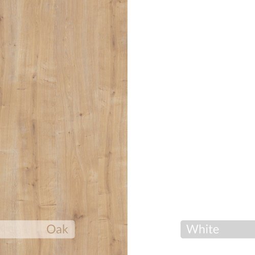 Nočný stolík Ema - Sapphire Oak, White