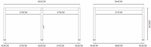 Bioklimatická pergola 6x4 m INTRO DUO