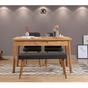 Set stola a stoličiek (4 kusy) Costa Atlantice-Anthracite