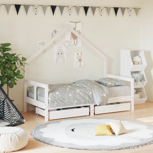 Dětská domečková postel se šuplíky Dekorhome - ROZMĚR LŮŽKA: 90 x 190 cm
