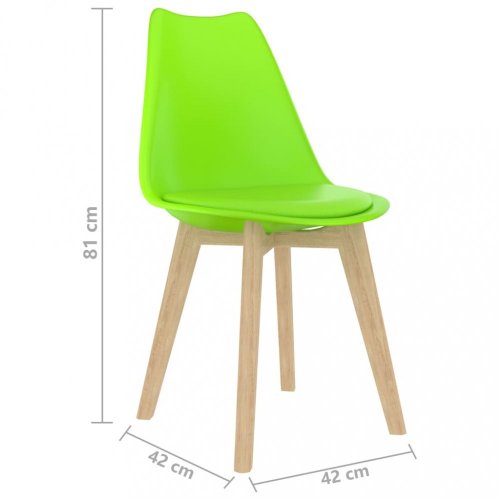 Jídelní židle 4 ks plast / umělá kůže / buk Dekorhome - BAREVNÁ VARIANTA: Oranžová