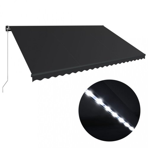 Ručne zaťahovacia markíza s LED svetlom 500x300 cm Dekorhome