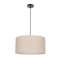 Závesná lampa SHANTI čierna 1x40W E27 béžové tienidlo