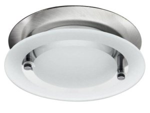Kulaté saténové stropní svítidlo se sklem OZS-08
