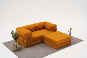 Rohová sedacia súprava / Rohová pohovka Comfort Mini - Orange