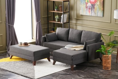 Rohová rozkladacia pohovka Bella Mini Corner Sofa Right - Anthracite