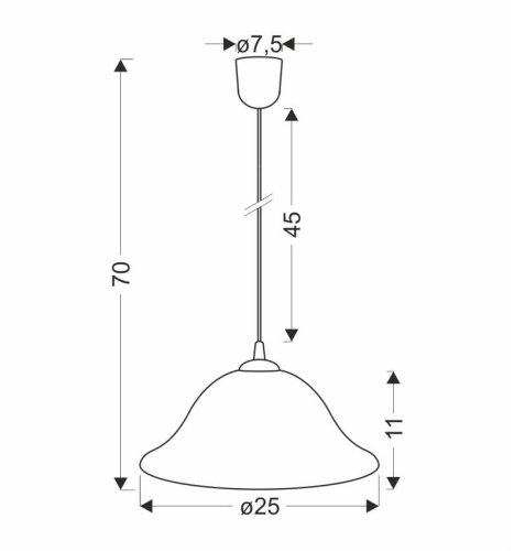 Závesná lampa Vera Chrome 1X60W E27 Alabastrové tienidlo
