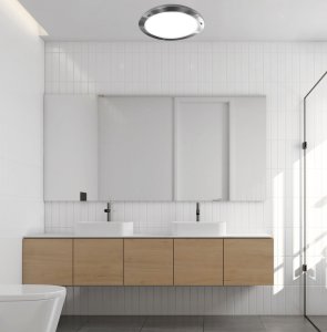 Stropná lampa Aquila E27 Saténový nikel IP44