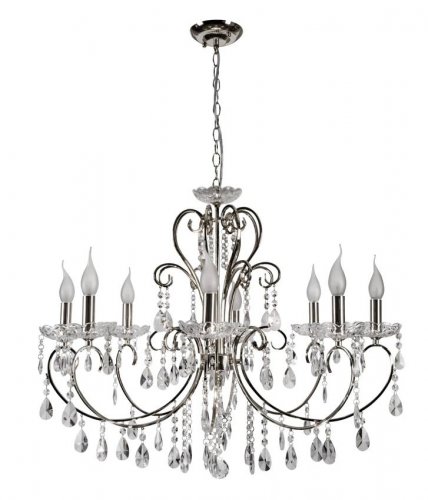 Závěsná lampa AURORA 8xE14 lustr - BAREVNÁ VARIANTA: Stříbrná