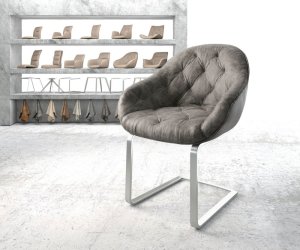 Jedálenská stolička Gaio-Flex sivá vintage jedálenská stolička plochý