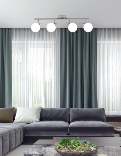 Stropná lampa Ghost saténová 4x40W g9 tienidlo biela