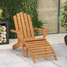 Zahradní křeslo ADIRONDACK s podnožkou akácie Dekorhome