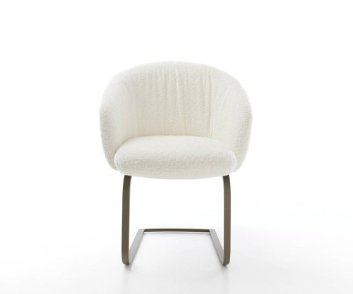 Jedálenská stolička Caja-Flex s opierkami bouclé biela jedálenská