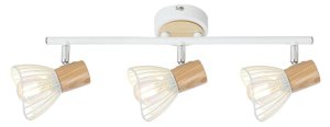 Nástěnná lampa Chile E14 bílá + dřevo