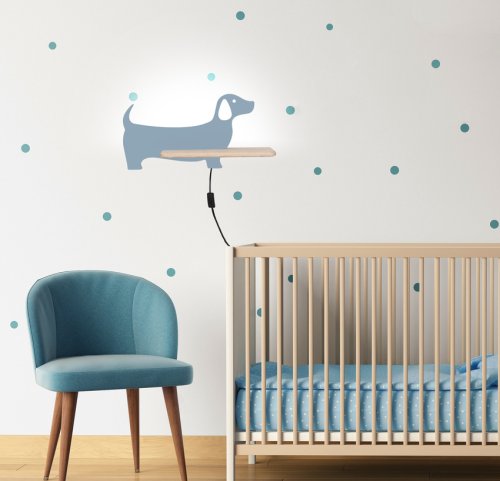 Dětská nástěnná lampička DOG LED