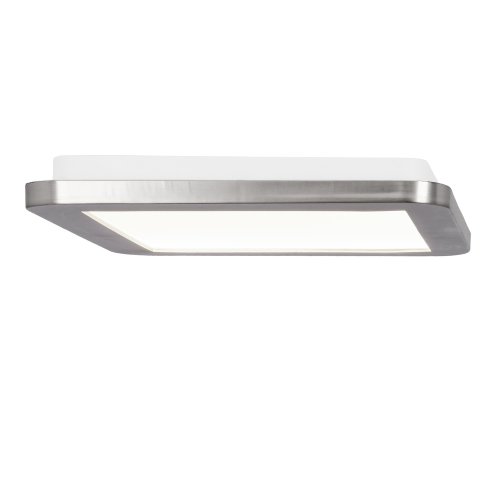 Minimalistické stropní svítidlo NEXIT do koupelny – saténově stříbrné 30 cm – stmívatelné stropní svítidlo LED 3000K 18W IP44