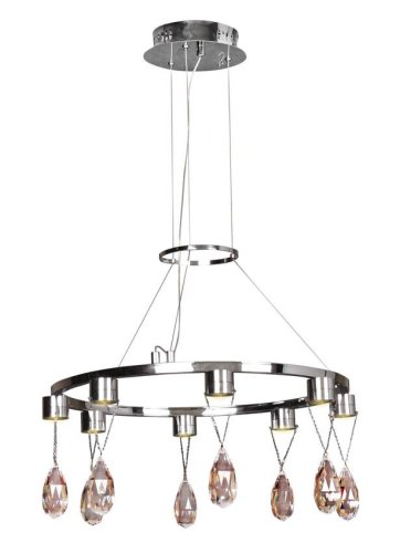 Závěsná LED lampa s chromovými krystaly Prisma