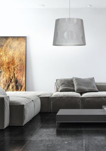 Závesná stropná lampa 1X60W E27 biela ZIMA