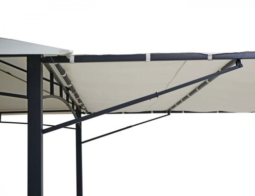 Pergola se stahovací střechou 2,5x2,5 m - BAREVNÁ VARIANTA: Šedá