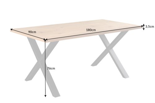 Jedálenský stôl LADON X Dekorhome - ROZMER: 180x90x76 cm