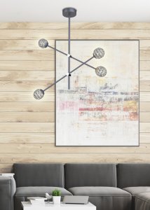 Stropná lampa Apeti Paksos G9 s LED žiarovkou v sivom prevedení