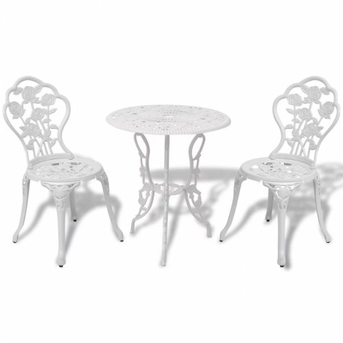 Záhradný bistro set 3 ks liaty hliník Dekorhome