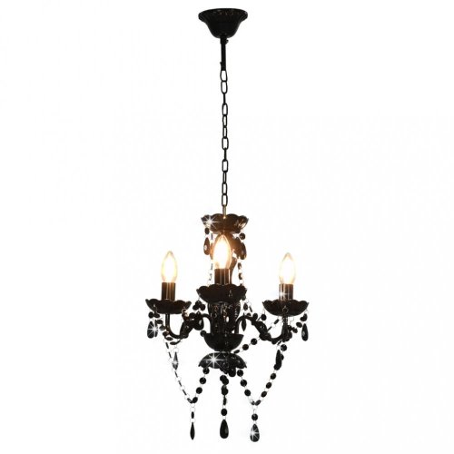 Závesná lampa luster 3 x E14 Dekorhome - BAREVNÁ VARIANTA: Čierna