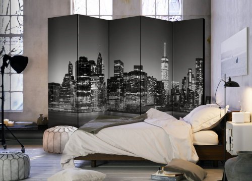 Paraván New York Nights Dekorhome - ROZMĚR: 135x172 cm (3-dílný)