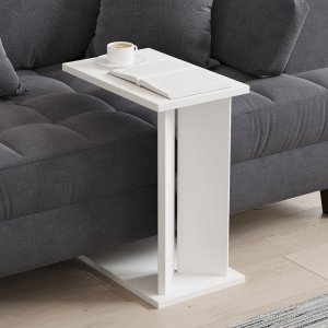 Odkládací stolek / Příruční stolek Lun - White