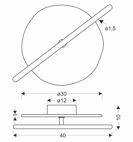 RELAX lampa kinkiet okr. mosiężny 5W LED 3000K klosz biały