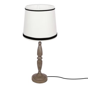 Stolová lampa CARDINALE, výška 58 cm, tmavosivá, tienidlo 1x40 E27, sivé