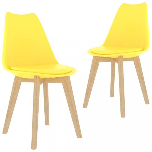 Jedálenská stolička 2 ks plast / umelá koža / buk Dekorhome - BAREVNÁ VARIANTA: Modrá
