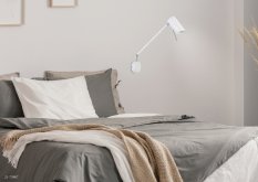 Nástenná lampa matná biela nastaviteľná otočná GU10 40W Milly