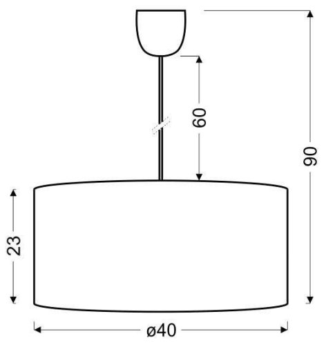 Závesná stropná lampa Onda E27 hnedá