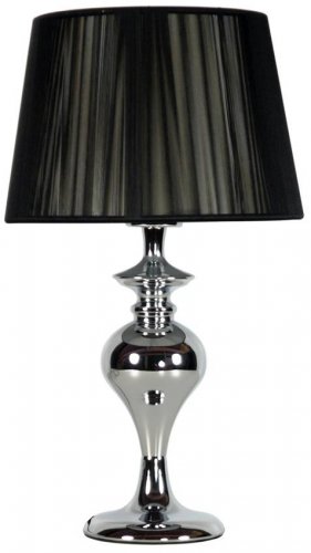 Stolní lampa GILLENIA - BAREVNÁ VARIANTA: Stříbrná / černá