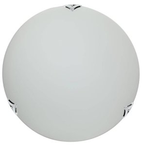 Sklenená stropná lampa chróm/satén 30cm Sara