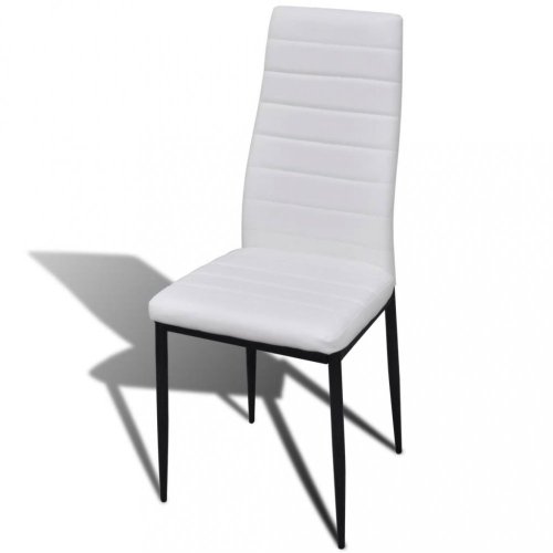 Jídelní set 4+1 umělá kůže / kov / sklo Dekorhome