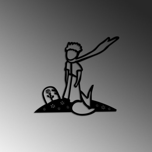 Dekoratívny kovový doplnok na stenu The Little Prince 3 - POSLEDNÝ KUS
