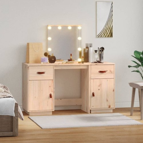 Toaletní stolek s LED osvětlením Dekorhome