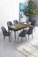 Extendable Dining Table & Chairs Set (7 Pieces) Han - Baroque, Fume