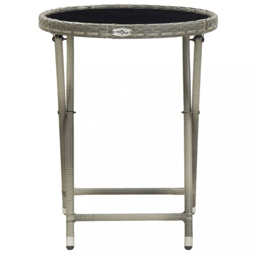 Zahradní čajový stolek polyratan Dekorhome - BAREVNÁ VARIANTA: Hnědá / šedá