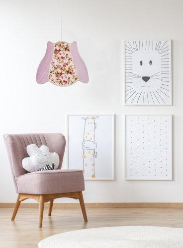 Závesná stropná lampa Zuza e27 ružová