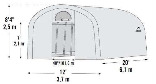 Náhradní plachta pro fóliovník 3,7x6,1 m PE Dekorhome