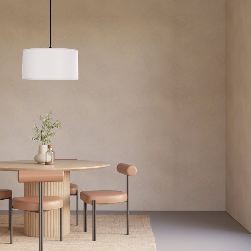 Závesná lampa SHANTI čierna 1x40W E27 tienidlo sivá