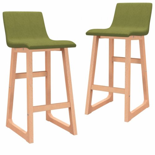 Barové stoličky 2 ks látka / buk Dekorhome - BAREVNÁ VARIANTA: Zelená