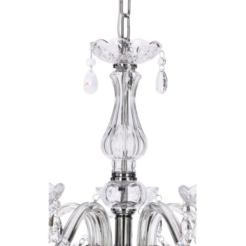 Závěsná lampa Cristallo chrom 8x40W E14 transparentní