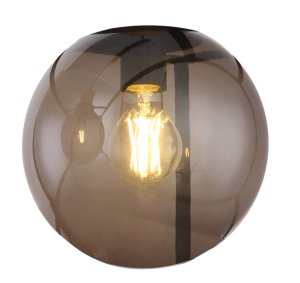 Okrúhle tienidlo na lampu z dymového skla pre retro lampu