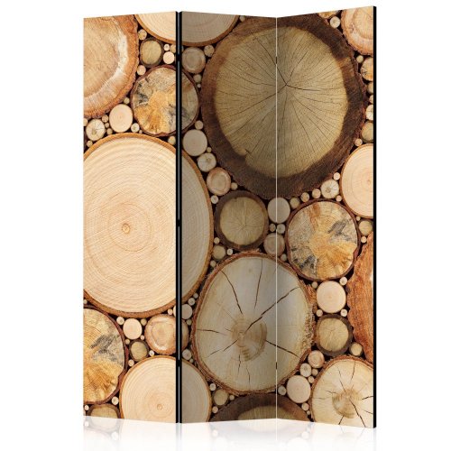 Paraván Wood grains Dekorhome - ROZMĚR: 135x172 cm (3-dílný)
