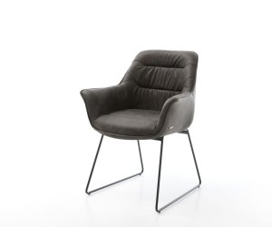 Jídelní židle Kaira-Flex antracitová vintage černá podnož