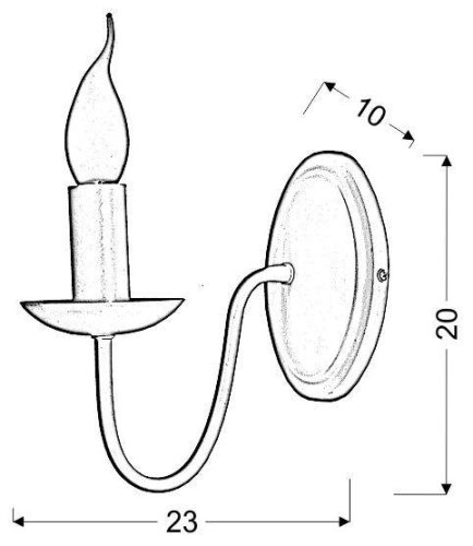 Nástěnná lampa 1X40W E14 krémová BELLAGIO - POSLEDNÍ KUS
